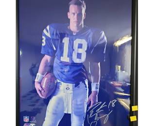 Peyton Manning Signed Photo Framed
