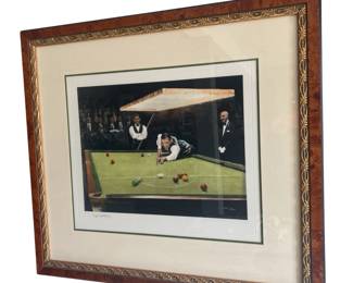 Framed Lithograph Matchplay Terence Gilbert Pencil Signed