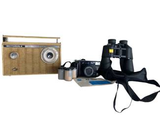 Vintage Motorola Transistor Radio 35mm Camera Binoculars