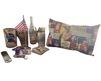 Vintage Beer Cans Bank Pepsi Bottle PBR Decals Pabst Blue Ribbon