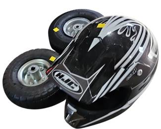  ATV Motorcycle Helmet & New Tires 4:10/3:50-4 Wagone Wheelbarrow Etc Wheels