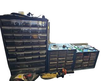 3 Parts Organizer Clear Drawers