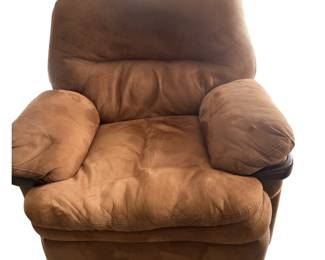 Brown Microfiber Wood Trim Recliner