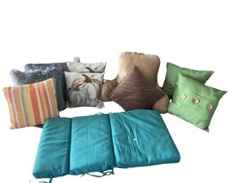 Throw Pillows Pumpkin Grey Green Blue