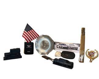 Vintage Junk Drawer Lot Henry Ford Museum Models Cadillac Hood Ornament GM Keys