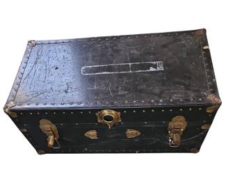 Black Miliary Style Chest Trunk