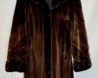 Sheared Mink Coat With Removable Hood