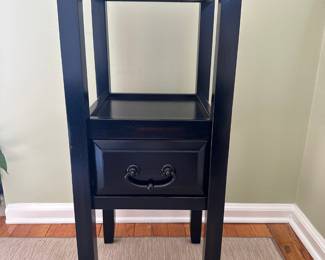 Small Square Black Occasional Table Or Stand