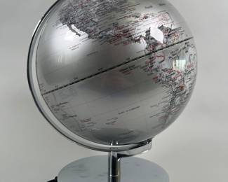 Silver Light Up Globe
