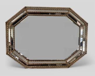 Bamboo Style Octagonal Gilt Mirror