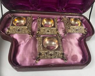 LG & Sons Silver Plate Salt Cellars (3)
