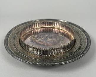 Thomas Bradbury & Sons Silver Plate Wine Coaster
