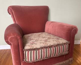 Century Destinations Custom Upholstered Rolled Arm Chair On Casters
