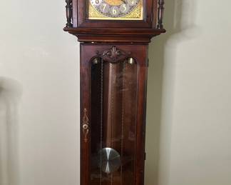 Howard Miller Tall Case Clock With Barwick Moving Moon Phase Dial, 1976