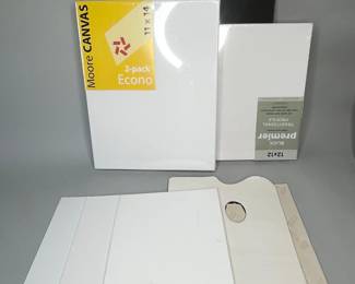 Group Of Blank Canvas With Two Pads Of Pallet Paper
Lot #: 178