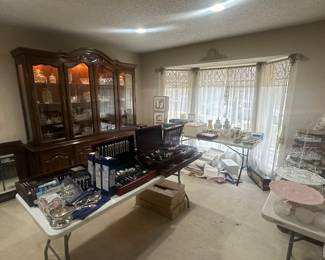 Real silver utensils, platters and more