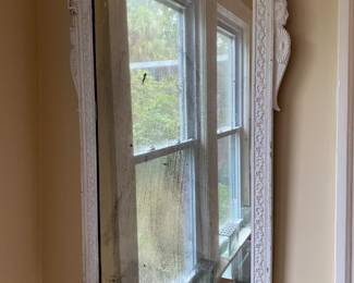 White washed antique mirror