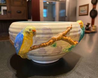 Clarice Cliff Love Birds Signed Fruit Bowl