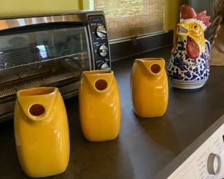 Fiestware and william sonoma pitchers