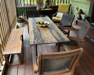 Custom made Georgian Persimmon Top Table 73" x 27"