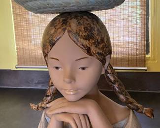 Large Lladro head bust "Cabeza-Busto Con Cuenco"