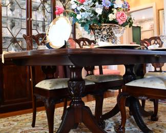 Stickley Dining Table and China Breakfront