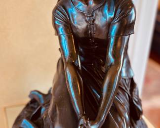 HENRI MICHEL ANTOINE CHAPU (FRENCH, 1833-1891) ANTIQUE FRENCH BRONZE SCULPTURE