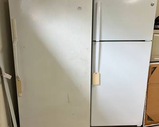 Working Amana Deepfreeze Freezer and GE Refrigerator 