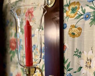 Pair of Virginia Metalcrafters Hurricane Shade Wall Sconces