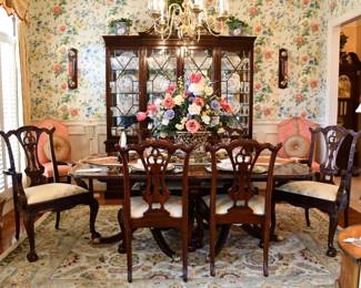 Stickley Dining Table and China Breakfront
