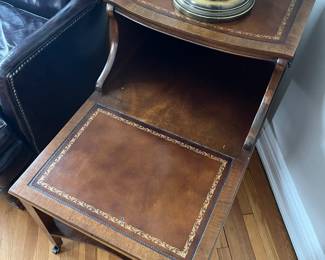 Vintage mid-century modern two-tier end table.