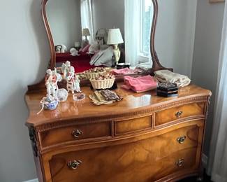 Dresser with mirror by The Tobey Furniture Co. (Chicago/New York).