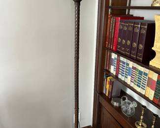 Emile Galle art glass floor lamp.