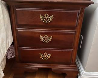 Three-drawer nightstand by American Drew.