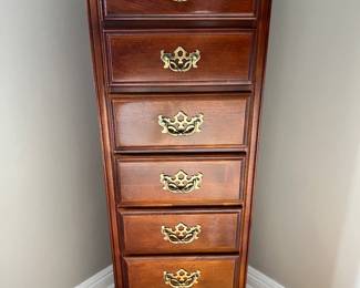 Seven-drawer tall dresser or lingerie chest by American Drew.