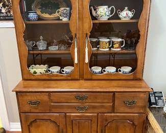 Temple-Stuart Early American two-piece china cabinet.