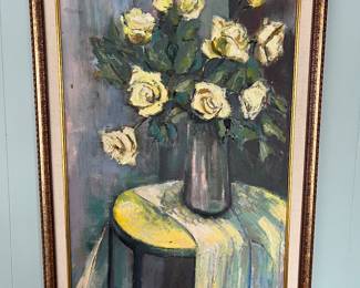 Vintage oil on canvas signed “Leibhardt”.