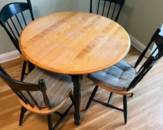 Giguere & Morin (Canada) dining table with four chairs by KLI Logatec (Slovenia).