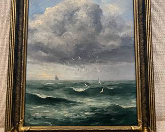 Vintage oil on canvas, signed “morel”.