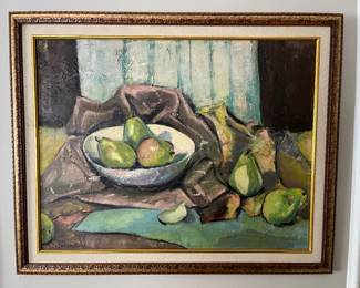 Vintage till life oil on board, signed “Leibhardt”.