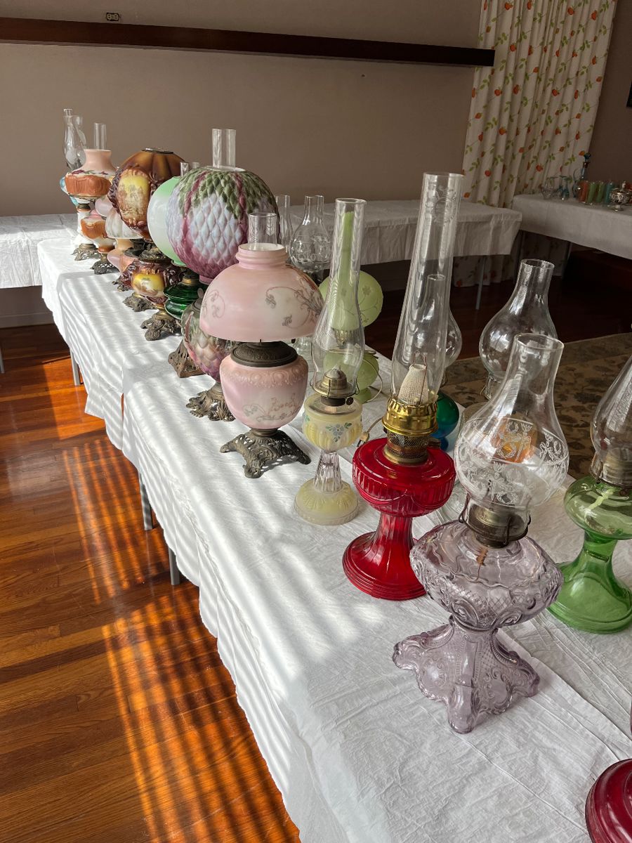 Antique oil lamps