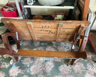 late 1800's restored buckboard wagon seat/table
