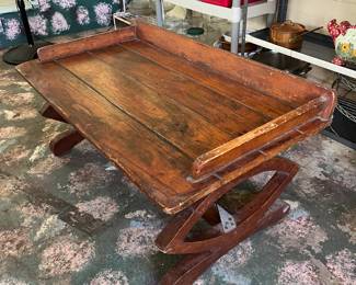 late 1800's restored in 1959 buckboard wagon seat/table