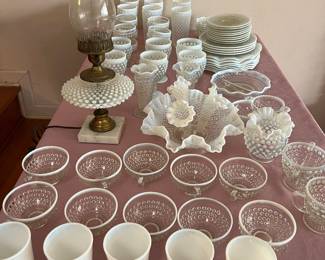 Vintage Fenton hobnail glass