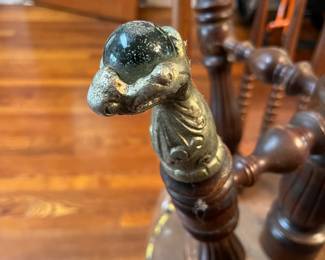 Antique piano stools with claw and ball feet