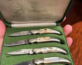 Vintage pocket knife set