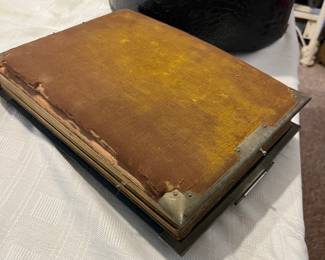 1890 cabinet card album with 35-40 cabinet cards