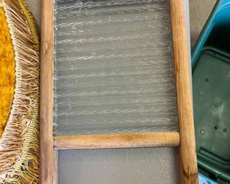 Vintage glass scrub board