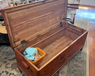 vintage cedar trunk