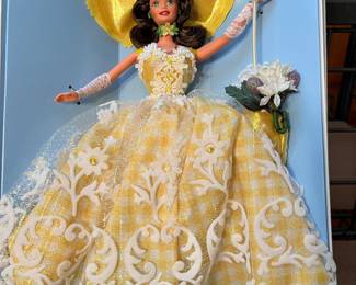 Assortment of Barbie Dolls including Gone With The Wind